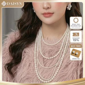 N942 Dây chuyền ngọc trai nhân tạo 5 sợi, vòng cổ ngọc trai nhân tạo sang trọng cho nữ