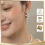 N707 Bông Tai Bạc 925 Đính Ngọc Trai nhân tạo Phong Cách Hàn Quốc Sang Trọng Thời Trang