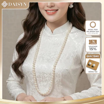 [ DAISYN ] N878 dây chuyền ngọc trai nhân tạo 10li , chuỗi hạt ngọc trai mang áo dài , vòng cổ ngọc trai áo bà ba