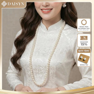 [ DAISYN ] N878 dây chuyền ngọc trai nhân tạo 10li , chuỗi hạt ngọc trai mang áo dài , vòng cổ ngọc trai áo bà ba