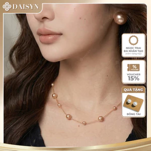N929 Dây chuyền ngọc trai nhân tạo màu kem ,vòng cổ ngọc trai thuỷ tinh sang trọng cho nữ