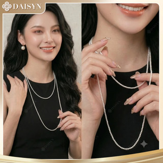 [ DAISYN ] N426 dây chuyền mang áo dài 150cm vòng cổ 2 dây hạt Ngọc 3mm phong cách vintage cho nữ