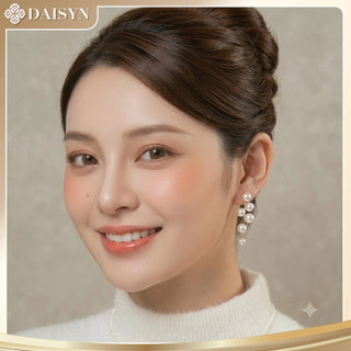[ DAISYN ] N707 Bông Tai Bạc 925 Đính Ngọc Trai nhân tạo Phong Cách Hàn Quốc Sang Trọng Thời Trang