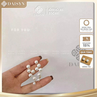 [ DAISYN ] N707 Bông Tai Bạc 925 Đính Ngọc Trai nhân tạo Phong Cách Hàn Quốc Sang Trọng Thời Trang
