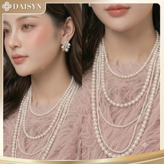 [ DAISYN ] N942 Dây chuyền ngọc trai nhân tạo 5 sợi, vòng cổ ngọc trai nhân tạo sang trọng cho nữ