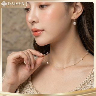 [ DAISYN ] N938 Dây chuyền ngọc trai nhân tạo dây mạ vàng 18k,  vòng cổ ngọc trai thuỷ tinh sang trọng cho nữ