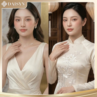 [ DAISYN ] N917 choker Dây chuyền ngọc trai nhân tạo xinh xắn ,  chuỗi hạt ngọc trai thuỷ tinh phong cách vintage cho nữ
