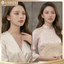 N921 choker Dây chuyền ngọc trai nhân tạo xinh xắn , chuỗi hạt ngọc trai thuỷ tinh phong cách vintage cho nữ