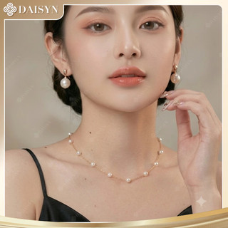 [ DAISYN ] N928 choker Dây chuyền ngọc trai nhân tạo xinh xắn dây mạ vàng 18l,  chuỗi hạt ngọc trai thuỷ tinh cho nữ