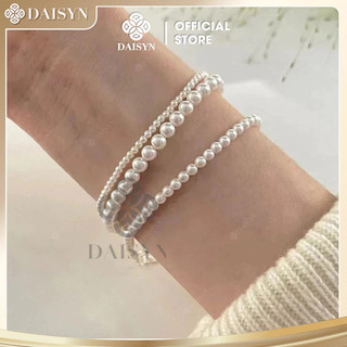 [ DAISYN ] N755 dây chuyền ngọc trai nhân tạo dây 3 sợi hạt 3li- 4li-6li ngọc trai nhân tạo xinh