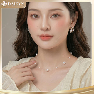 [ DAISYN ] N917 choker Dây chuyền ngọc trai nhân tạo xinh xắn ,  chuỗi hạt ngọc trai thuỷ tinh phong cách vintage cho nữ