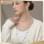 N887 Dây chuyền ngọc trai nhân tạo , chuỗi hạt ngọc trai mang áo dài
