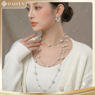 [ DAISYN ] N887 Dây chuyền ngọc trai nhân tạo   ,  chuỗi hạt ngọc trai mang áo dài