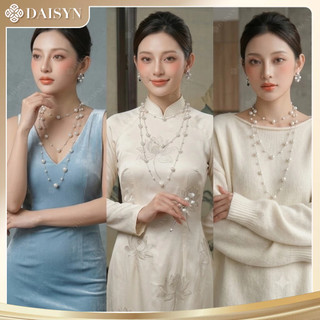 [ DAISYN ] N887 Dây chuyền ngọc trai nhân tạo   ,  chuỗi hạt ngọc trai mang áo dài