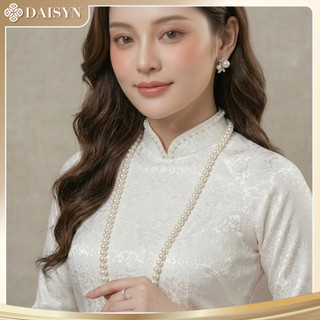[ DAISYN ] N878 dây chuyền ngọc trai nhân tạo 10li , chuỗi hạt ngọc trai mang áo dài , vòng cổ ngọc trai áo bà ba