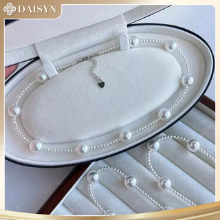 [N1189] Vòng Cổ, Dây Chuyền Ngọc Nhân Tạo Trắng Hạt 3li Phối 12li Sang Trọng - DAISYN.