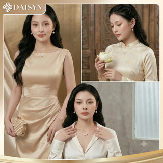 [ DAISYN ] N932 Dây chuyền ngọc trai nhân tạo   ,  vòng cổ ngọc trai thuỷ tinh sang trọng cho nữ