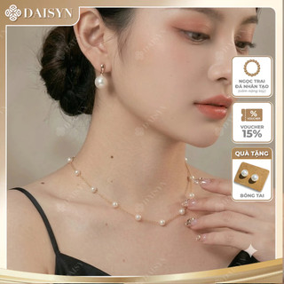 [N925] Choker Dây Chuyền Ngọc Trai Nhân Tạo Xinh Xắn, Chuỗi Hạt Ngọc Trai Thuỷ Tinh Phong Cách Vintage - DAISYN