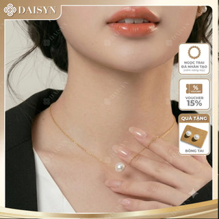 [N933] Dây Chuyền Ngọc Trai Nhân Tạo Dây Mạ Vàng 18k, Vòng Cổ Ngọc Trai Sang Trọng Cho Nữ - DAISYN