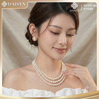 [N868] Choker Dây Chuyền Hạt Ngọc Trai Nhân Tạo 3 Sợi, Dây Chuyền Mang Áo Dài - DAISYN