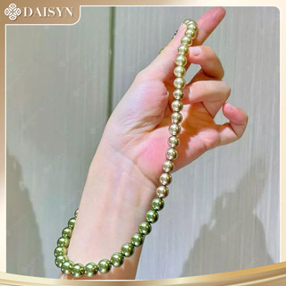[N1107] Dây Chuyền, Vòng Cổ Ngọc Trai Đá Nhân Tạo Mix Xanh Lá Vàng Sang Trọng - DAISYN