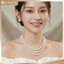 Choker Dây Chuyền Hạt Ngọc Trai Nhân Tạo 3 Sợi, Dây Chuyền Mang Áo Dài - DAISYN