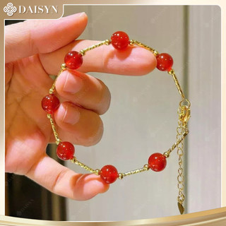 [N1106] Dây Chuyền, Vòng Cổ, Vòng Tay Phối Đỏ Vàng, Ngọc Trai Đá Nhân Tạo, Sang Trọng, Phù Hợp Cho Nữ - DAISYN
