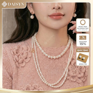 [ DAISYN ] N940 Dây chuyền ngọc trai nhân tạo khoá OT 120cm ,  vòng cổ ngọc trai thuỷ tinh sang trọng cho nữ