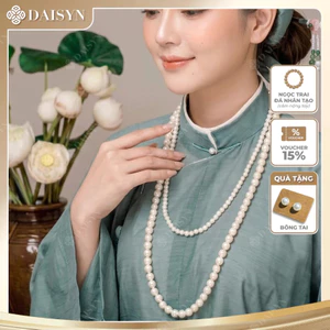 N826 dây chuyền hạt ngọc trai nhân tạo áo dài 2 sợi , chuỗi hạt ngọc trai nhân tạo áo ngũ thân sang trọng