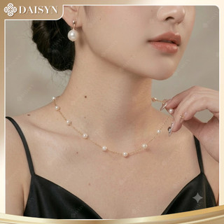 [N925] Choker Dây Chuyền Ngọc Trai Nhân Tạo Xinh Xắn, Chuỗi Hạt Ngọc Trai Thuỷ Tinh Phong Cách Vintage - DAISYN