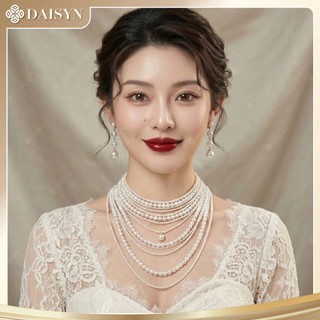 [ DAISYN ] N926  Dây chuyền ngọc nhân tạo cô dâu  ,  vòng cổ ngọc nhân tạo sang trọng cho nữ