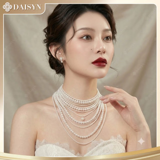 [ DAISYN ] N926  Dây chuyền ngọc nhân tạo cô dâu  ,  vòng cổ ngọc nhân tạo sang trọng cho nữ