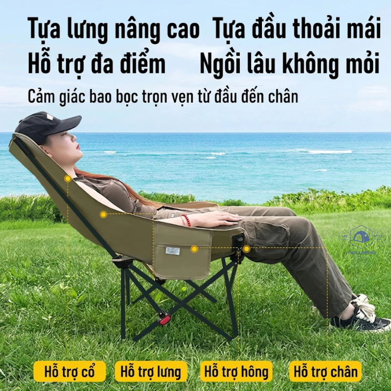 Ghế Camping Gấp Gọn Ngả Lưng Tmountain Chịu Lực Cao Cấp Dã Ngoại Du Lịch Ngoài Trời Êm Ái | BigBuy360 - bigbuy360.vn