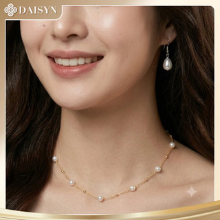 [ DAISYN ] N927 Dây chuyền ngọċ trai nhân tạo 6li   ,  vòng cổ ngọċ trai thuỷ tinh sang trọng cho nữ