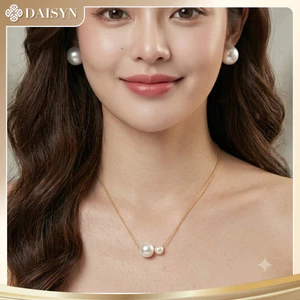 N930 Dây chuyền ngọc trai nhân tạo 6li , vòng cổ ngọc trai thuỷ tinh sang trọng cho nữ