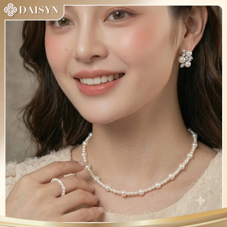 [ DAISYN ] N911 choker Dây chuyền ngọc trai nhân tạo xinh xắn 3li 6li,  chuỗi hạt ngọc trai thuỷ tinh phong cách vintage