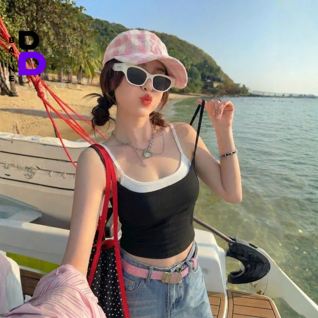 [MỞ BÁN] Áo Thun Nữ Ôm Body HAI DÂY PHỐI MÀU Thun BORIP LỤA Giả 2 Lớp Dáng Dài DD36, Áo 2d Mix 2 Màu Mềm Mát BAINE | BigBuy360 - bigbuy360.vn