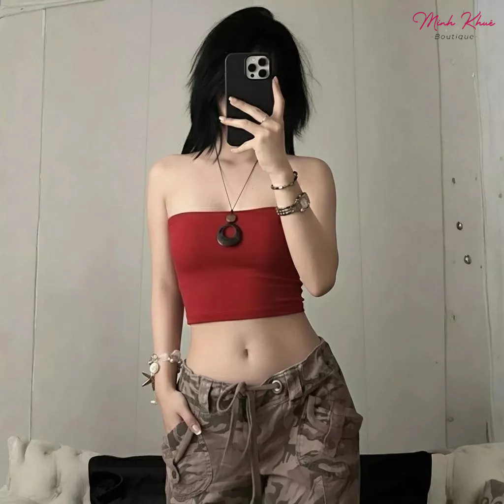 [Mở Bán] Áo Croptop Ống Ngắn Thun Borip CR36 Áo Quây Co Giãn 4 Chiều, Ôm Body, Mềm Mát Có Bigsize Minh Khuê Boutique