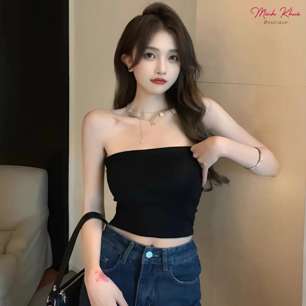 [Mở Bán] Áo Croptop Ống Ngắn Thun Borip CR36 Áo Quây Co Giãn 4 Chiều, Ôm Body, Mềm Mát Có Bigsize Minh Khuê Boutique