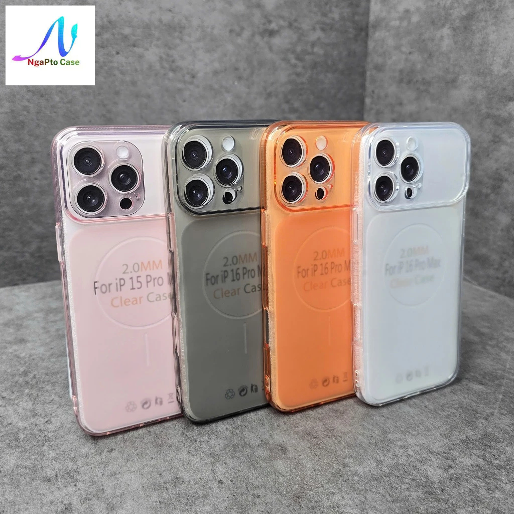 Ốp silicon nhám lưng cho iPhone 15 Promax 16/15/14/13/12/11 Pro bảo vệ camera Ốp màu hồng, cam,Titan
