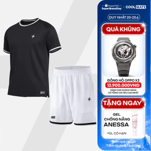 Set đồ bộ thể thao nam Pickleball Áo thun cổ tròn Quần short Essentials thấm hút tốt Coolmate