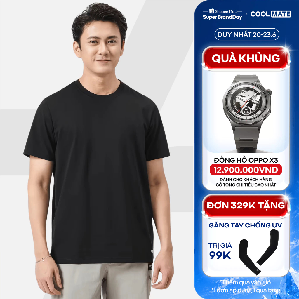 [TẶNG QUÀ ĐƠN 329K]Áo thun nam Cotton Compact phiên bản Premium chống nhăn vải thoáng mát co giãn tốt Coolmate
