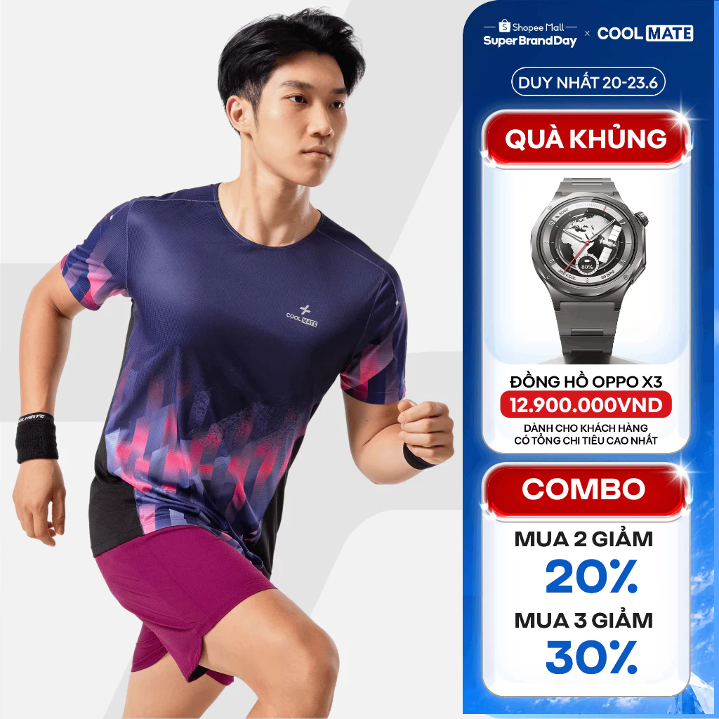 [MUA 3 GIẢM 30%]Áo thun chạy bộ Advanced Vent Tech thoáng khí Coolmate