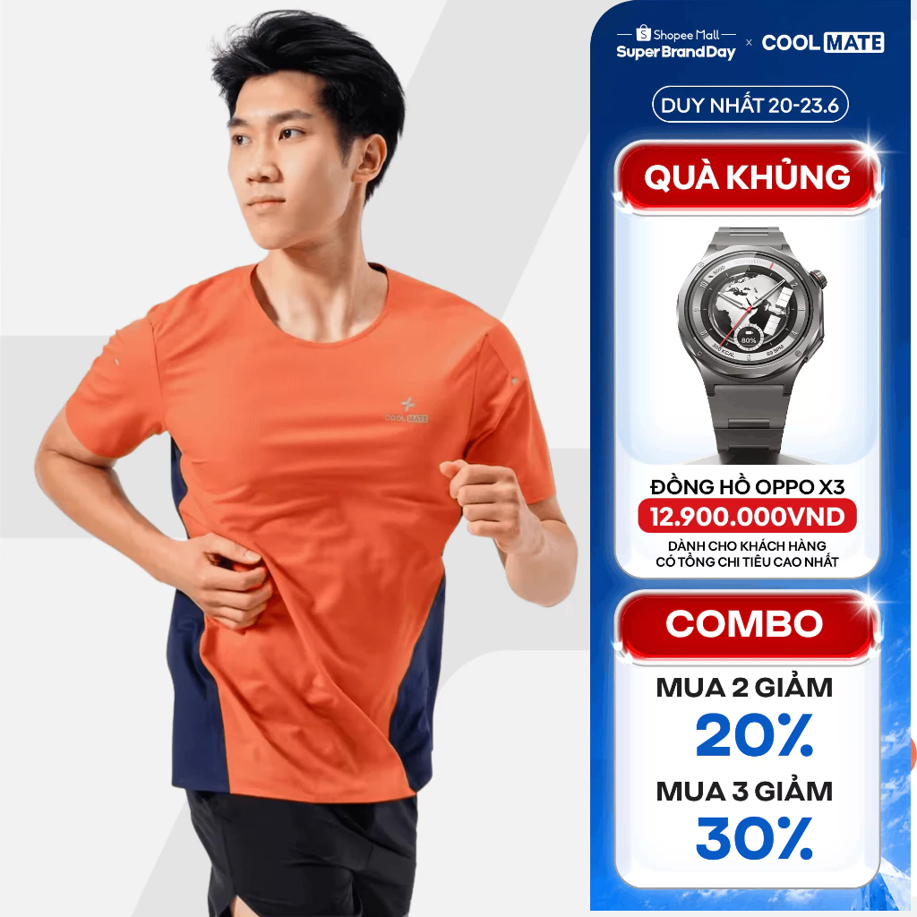 [MUA 3 GIẢM 30%][OUTLET - KHÔNG ĐỔI TRẢ]Áo thun thể thao chạy bộ không đường may CoolFast V2 mỏng nhẹ Coolmate