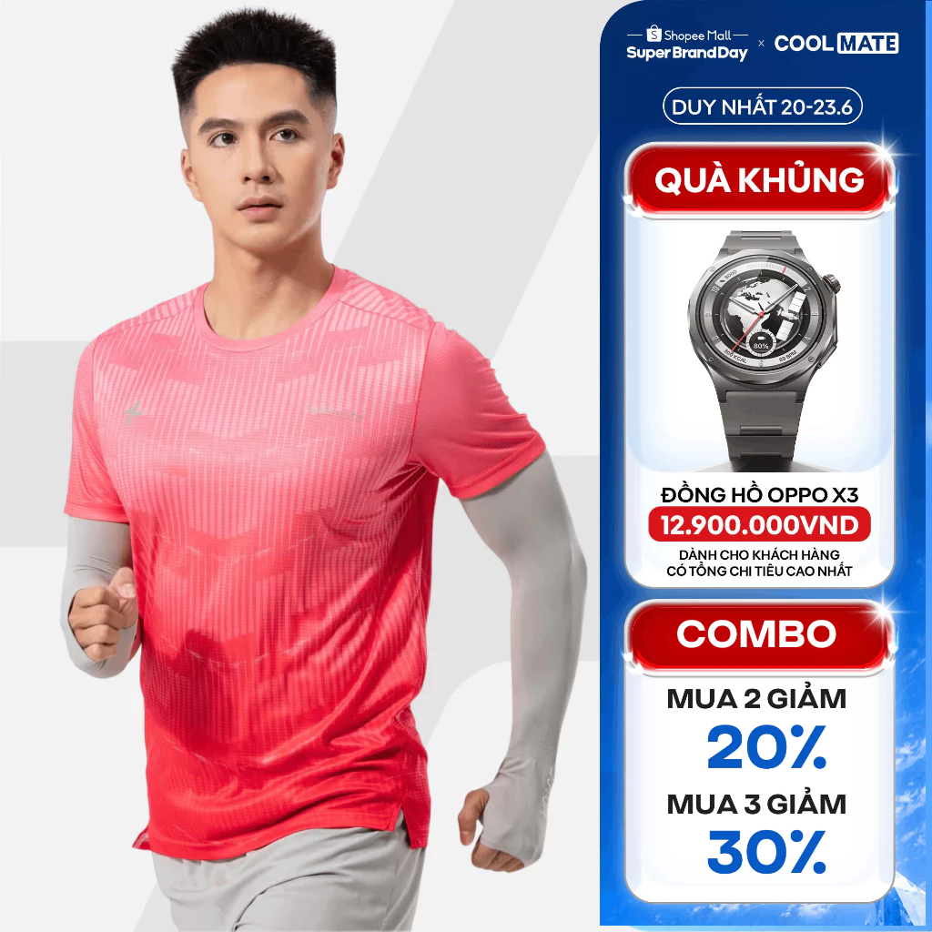 [MUA 3 GIẢM 30%]Áo thun nam Tshirt chạy bộ Graphic Energy áo thể thao running thoáng khí thấm hút tốt Coolmate
