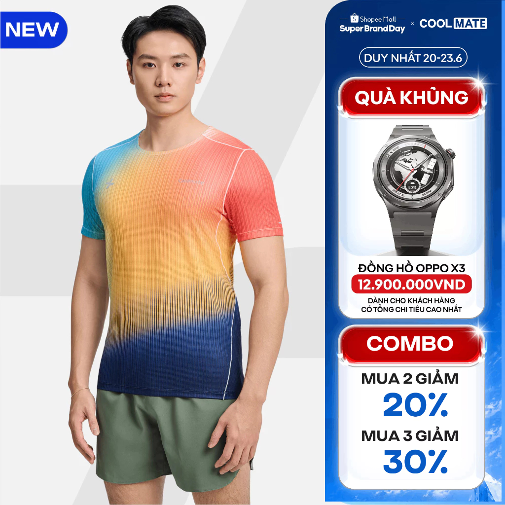 [MUA 3 GIẢM 30%]Áo thun thể thao đa năng AirFlow Exdry Dynamic, áo chạy bộ, pickleball siêu nhẹ COOLMATE