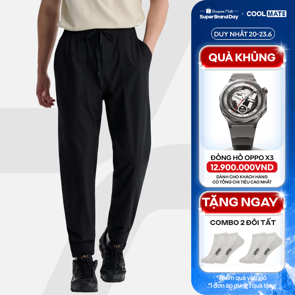 [TẶNG COMBO 2 TẤT]Quần Jogger ECC Warp Knitting co giãn thoáng khí, quần đi làm đi chơi dạo phố Coolmate