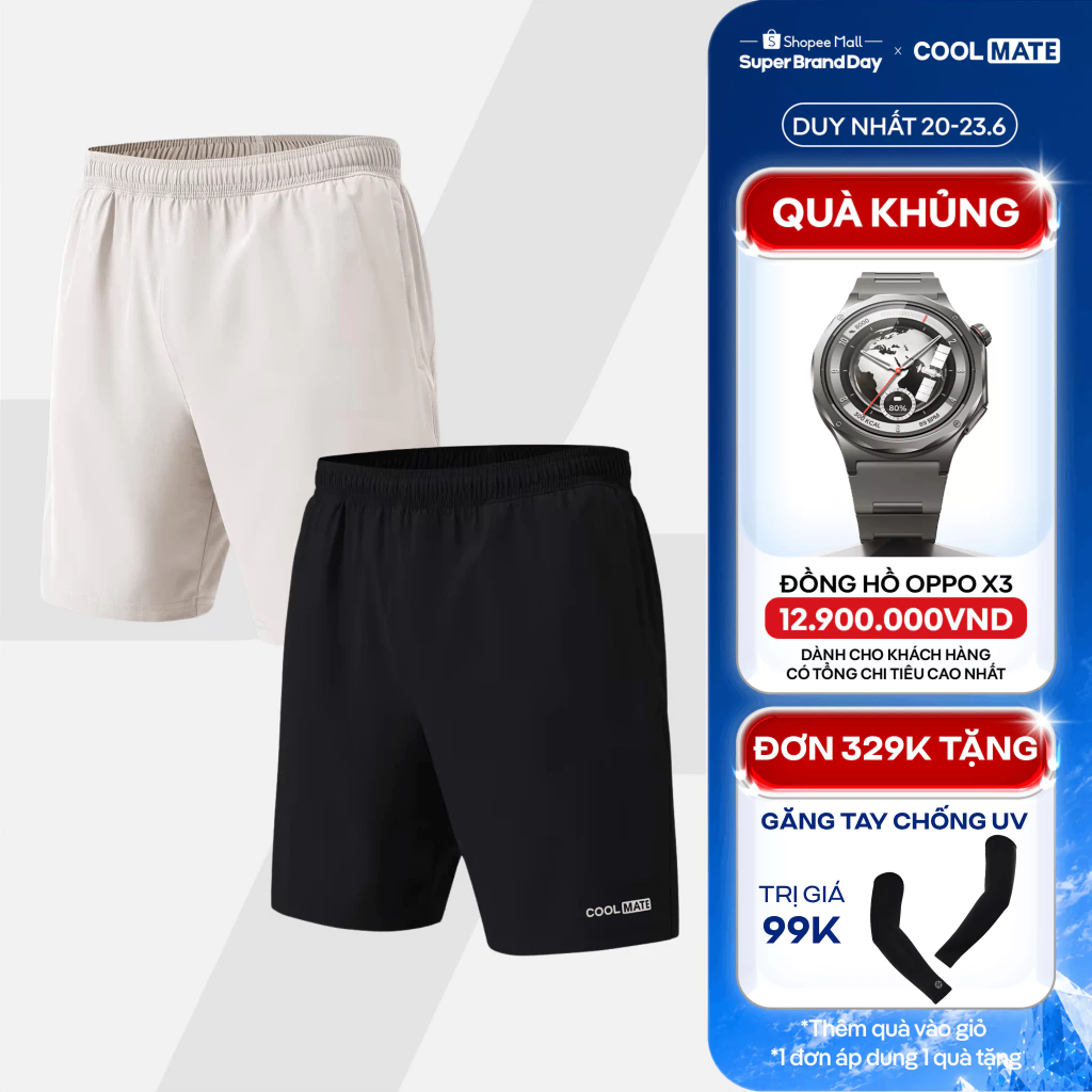 [TẶNG QUÀ ĐƠN 329K]Combo 2 Quần Shorts thể thao 7 inch đa năng thoáng khí Exdry Coolmate