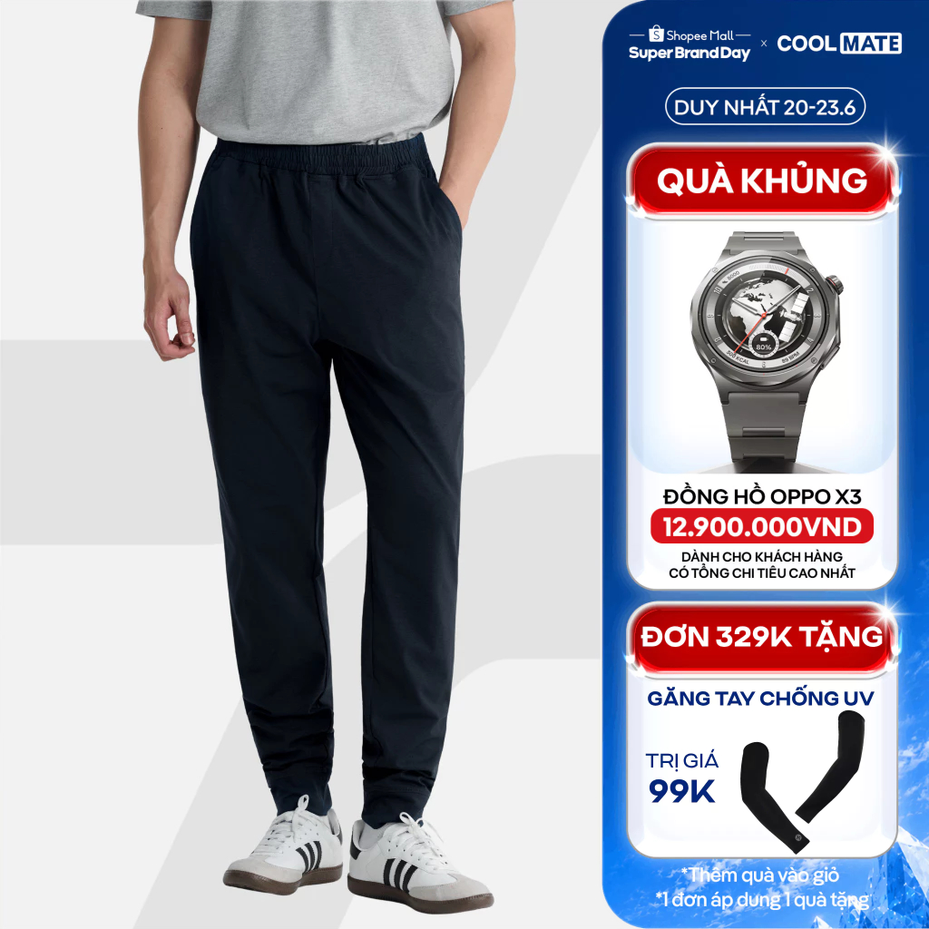 [TẶNG QUÀ ĐƠN 329K]Quần Jogger thể thao Nam Excool co giãn thấm hút tốt, nhanh khô, thoáng khí Coolmate
