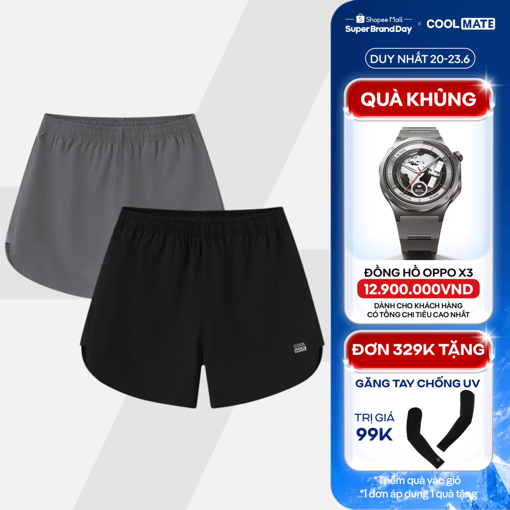 [TẶNG QUÀ ĐƠN 329K]Combo 2 quần thể thao nam Maxcool thoáng khí, thoải mái Coolmate